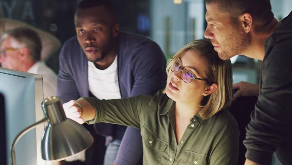 Outlining her ideas to the team. 4k video of a group of business