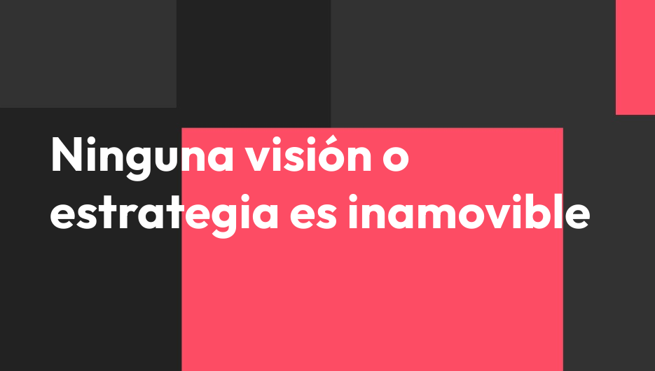 Ninguna visión o estrategia es inamovible